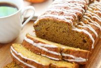 Pumpkin Banana Bread with Vanilla Glaze Recipe for Fall Baking