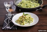 Creamy Avocado Zoodles Recipe with Garlic & Lemon