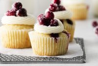 Sugared Cranberry Cupcakes with Cream Cheese Frosting
