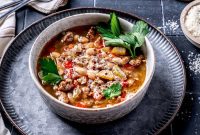Italian Sausage and White Bean Soup with Savory Broth