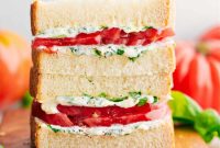 Classic Tomato Sandwich Recipe with Garlic Basil Mayo