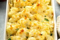 Creamy Cauliflower Gratin with Golden Cheese Crust