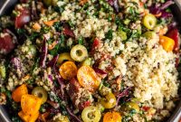 Kale and Quinoa Salad with Lemon-Tahini Dressing
