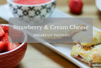 Strawberry Cream Cheese Breakfast Pastries with Strawberry Dipping Sauce