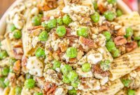 Creamy Pesto Pasta Salad with Cherry Tomatoes and Basil