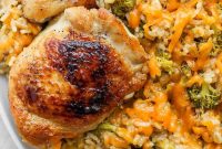 Creamy Cheesy Chicken, Broccoli & Rice Casserole Recipe