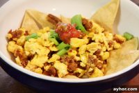 Loaded Breakfast Nachos with Eggs, Cheese & Avocado