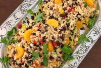 Zesty Black Bean and Rice Salad with Lime-Cilantro Dressing