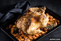 Roasted Chicken with Lemon and Fresh Thyme: Crispy Skin Recipe