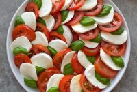 Classic Tomato Caprese Salad with Fresh Basil and Mozzarella