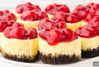 Mini Cherry Cheesecakes: Bite-Sized Desserts with Cherry Topping