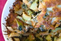 Kale & Zucchini Baked Ziti with Crispy Mozzarella