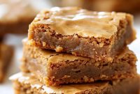 Brown Butter Maple Blondies with Sea Salt Glaze