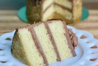 Moist Golden Yellow Cake with Rich Chocolate Frosting