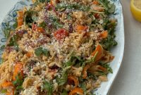 Gluten-Free Lemon Parmesan Vegetable Orzo Recipe