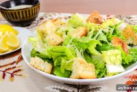 Classic Caesar Salad with Homemade Garlic Croutons