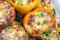Stuffed Bell Peppers with Quinoa and Ground Turkey