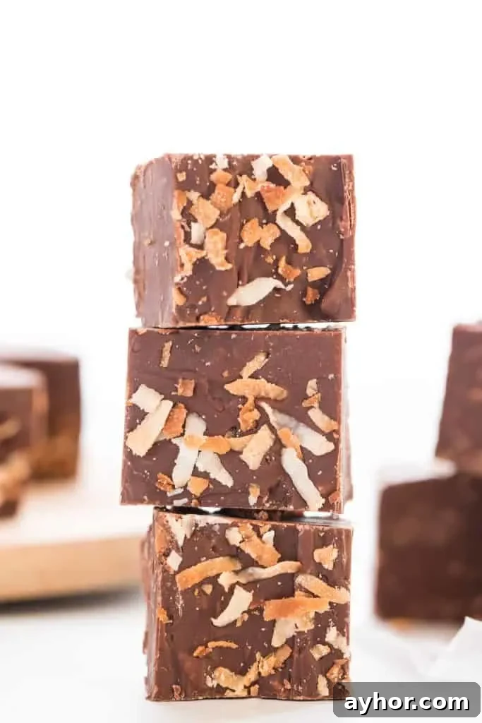 Simple Toasted Coconut Fudge
