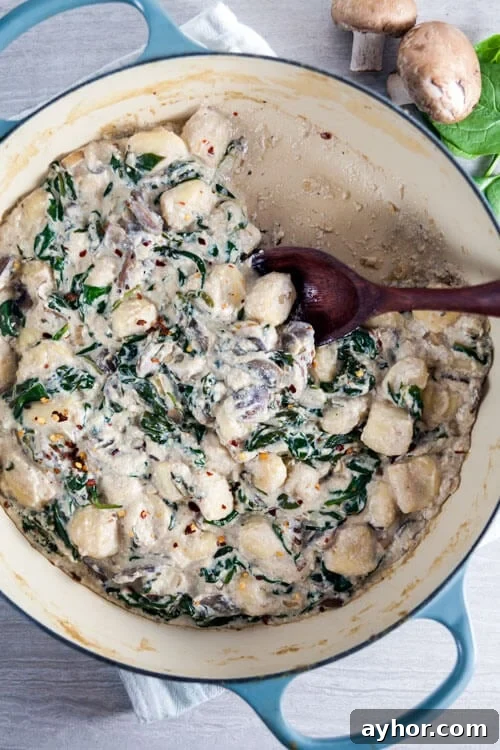 Top Recipes from 2015: Most-Loved Dishes and Classics 11 Baked Gnocchi in Tofu Cream Sauce with Spinach and Mushrooms | @HealthyDelish