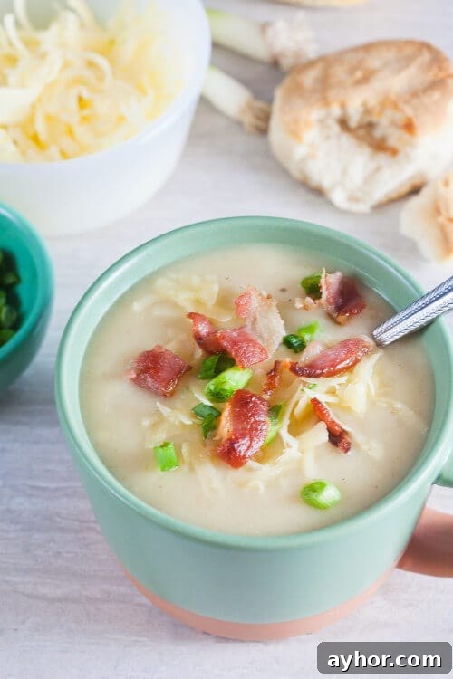 Top Recipes from 2015: Most-Loved Dishes and Classics 14 Lighter Loaded Baked Potato Soup | @HealthyDelish