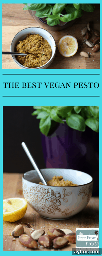 Make this vegan pesto with a handful of ingredients, then use it in all manner of recipes. So simple and so tasty!