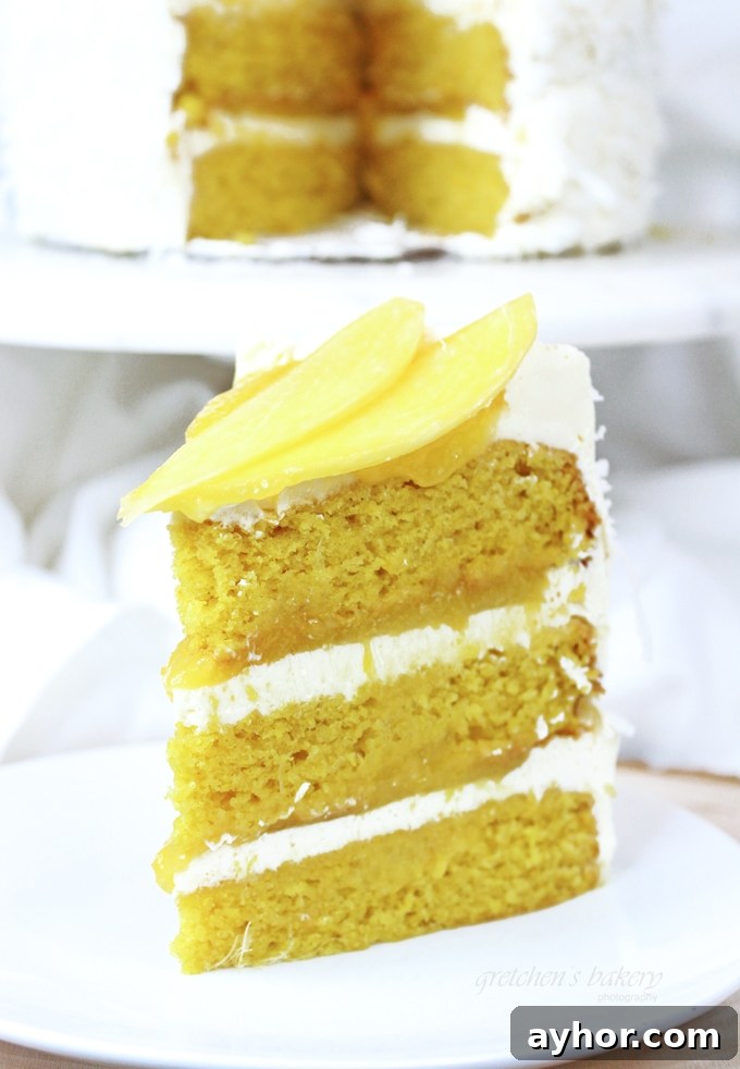 Moist Mango Cake Recipe with Fresh Mango Glaze 3 Mango Cake