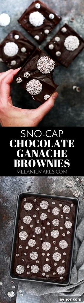 These Sno-Cap Chocolate Ganache Brownies are decadence at it's finest, my friends. A fudgy brownie base is studded with Sno-Cap nonpareil candies before being flooded with thick layer of chocolate ganache and adorned with additional candy.