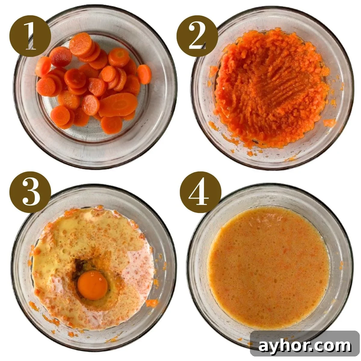 Moist Baked Carrot Cake Donuts with Cream Cheese Glaze 4 Steps to make carrot cake donuts.