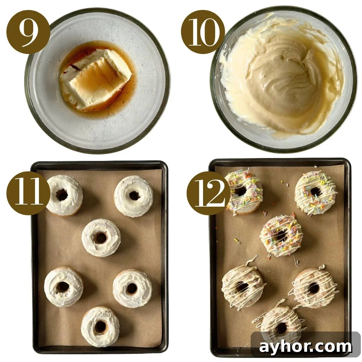 Moist Baked Carrot Cake Donuts with Cream Cheese Glaze 6 Steps to make carrot cake donuts.