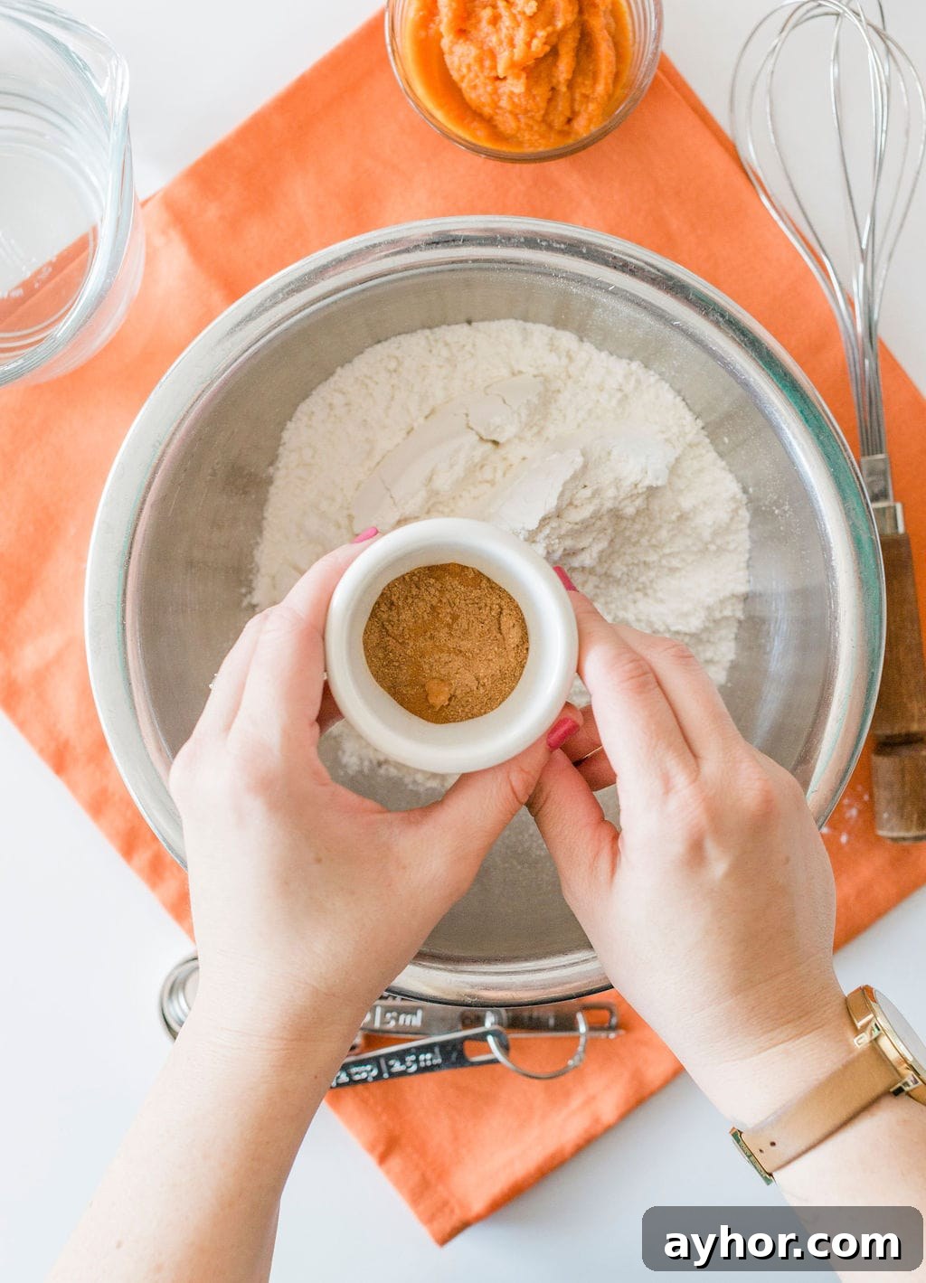 mixing ingredients