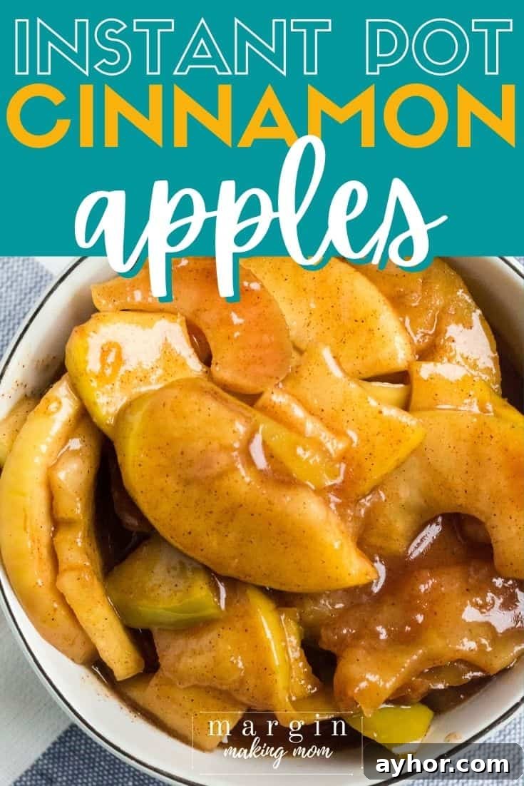 Instant Pot Cinnamon Apples: Quick Spiced Apple Dessert 12 Instant Pot cinnamon apples in a white bowl