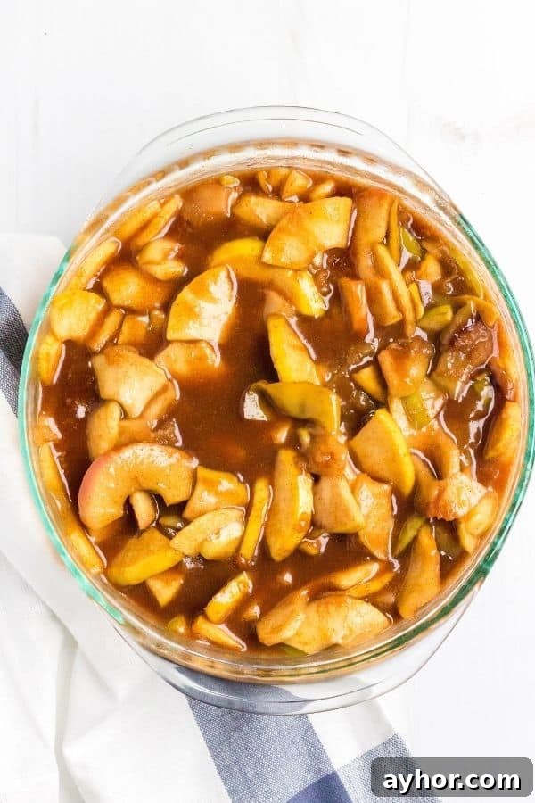 Instant Pot Cinnamon Apples: Quick Spiced Apple Dessert 9 A serving bowl filled with Instant Pot cinnamon fried apples.