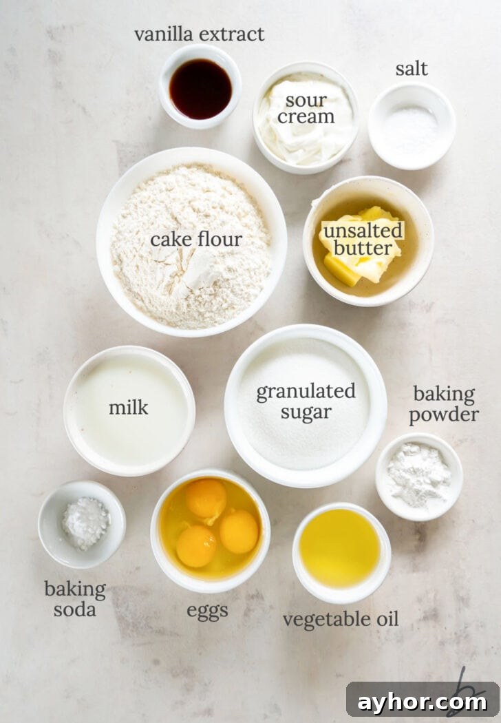 cadbury mini egg cake ingredients in bowls labeled with text