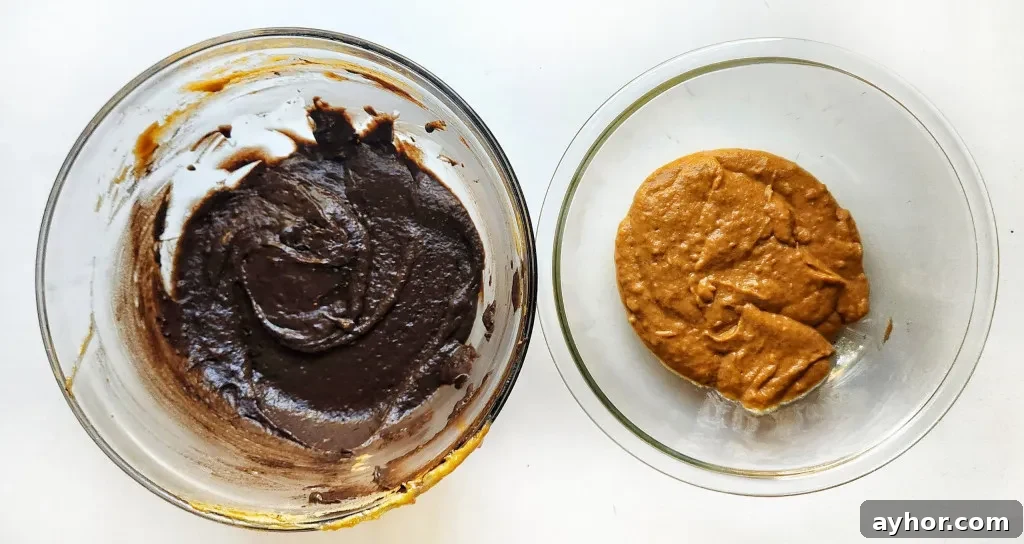 pumpkin and chocolate batter