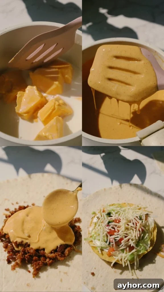 Vegetarian Crunchwrap Supreme Recipe: How to Make It at Home 5 how to make nacho cheese