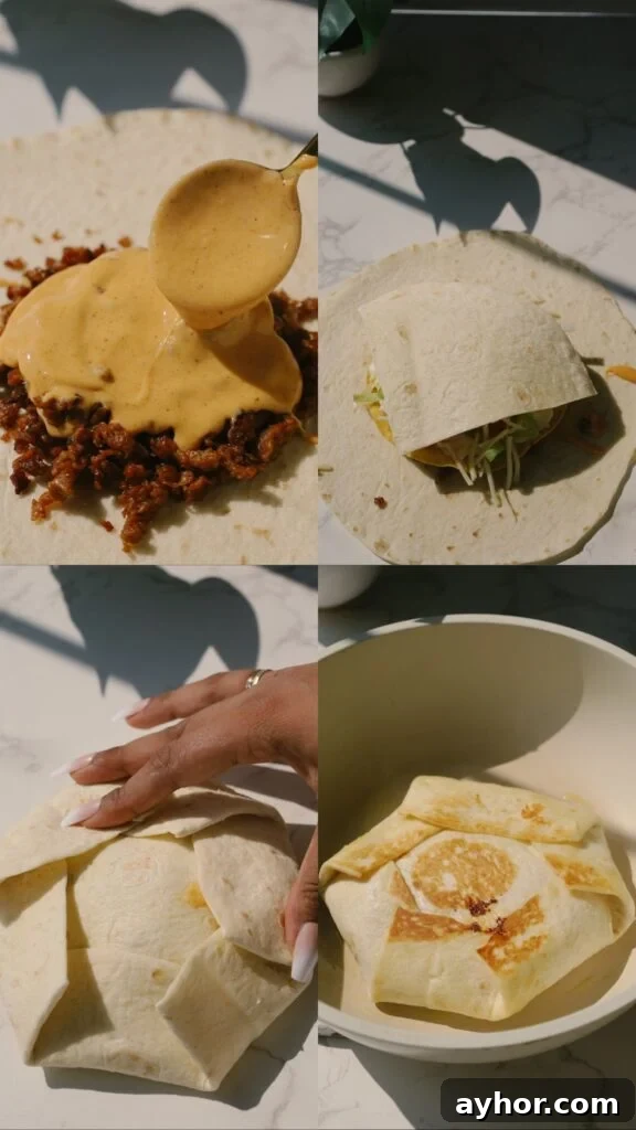 Vegetarian Crunchwrap Supreme Recipe: How to Make It at Home 8 how to wrap a crunchwrap supreme