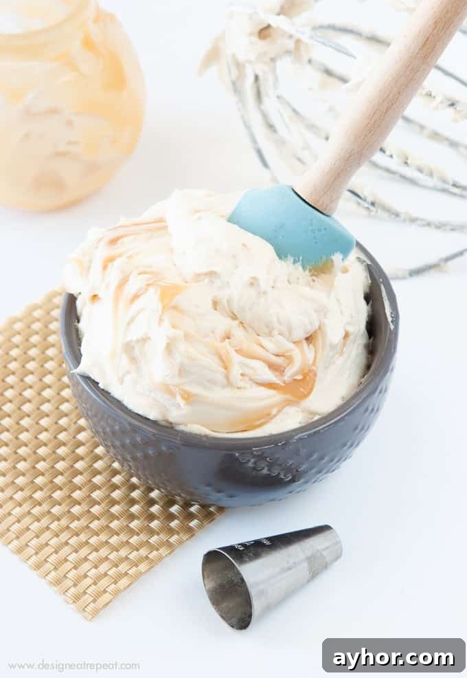 Salted Caramel Buttercream Frosting Recipe for Cakes & Cupcakes 3 Homemade Salted Caramel Buttercream