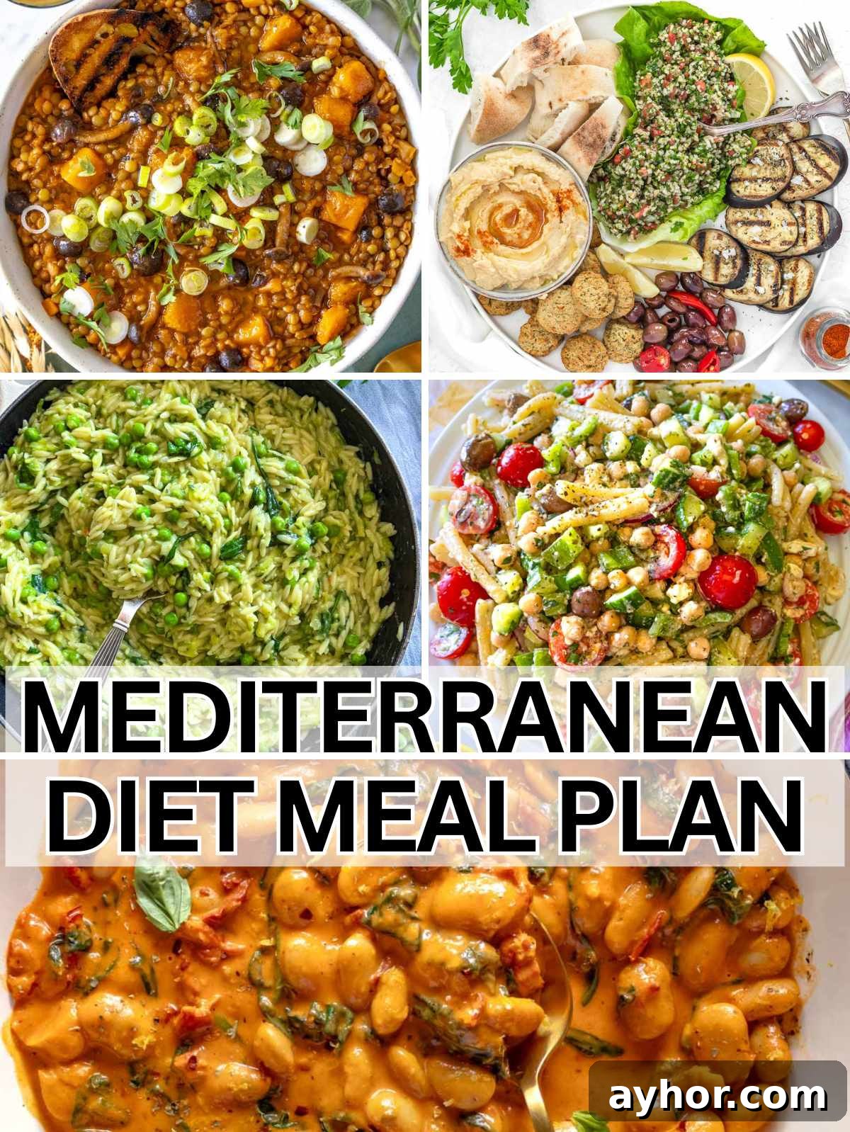 Mediterranean diet meal plan.