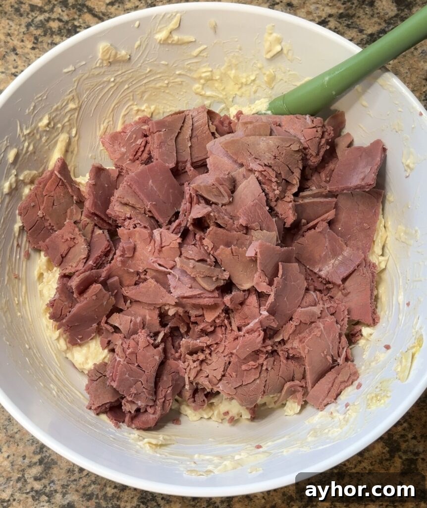Creamy Baked Reuben Dip with Corned Beef and Sauerkraut 12 img 12437 11