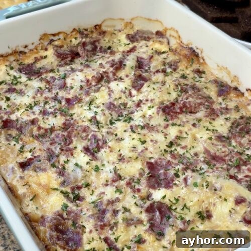 Creamy Baked Reuben Dip with Corned Beef and Sauerkraut 17 Baked Reuben Dip