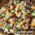 Creamy Baked Reuben Dip with Corned Beef and Sauerkraut 21 Jalapeño Popper Chicken Pasta Salad
