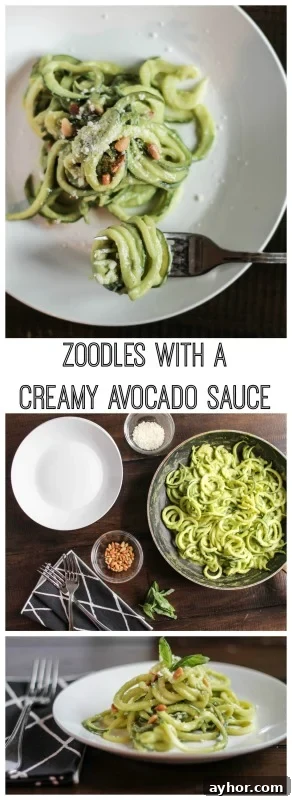 Creamy Avocado Zoodles Recipe with Garlic & Lemon 2 Zucchini Noodles with a Creamy Avocado Sauce