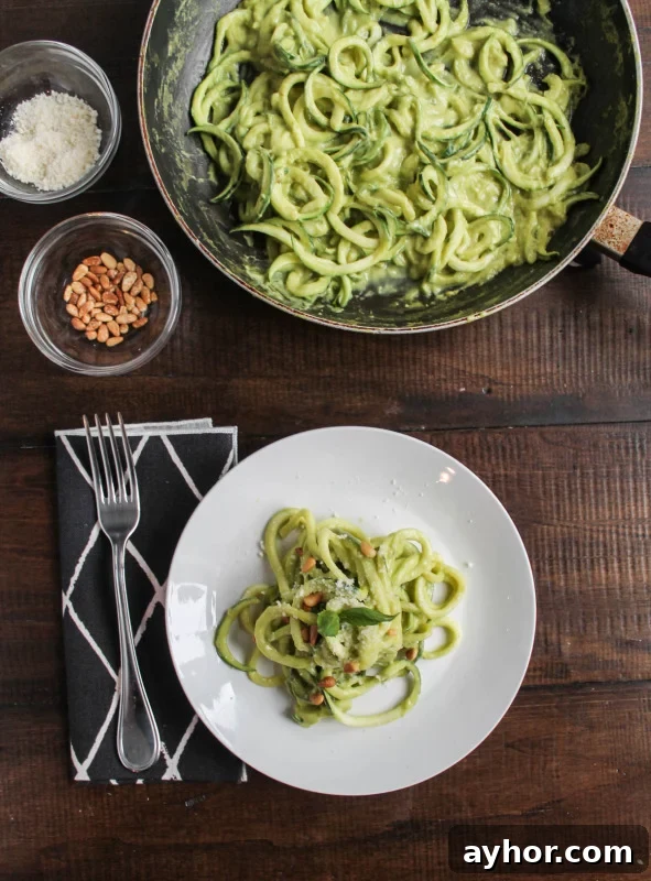 Creamy Avocado Zoodles Recipe with Garlic & Lemon 4 Zoodles-with-Avocado-Sauce-5