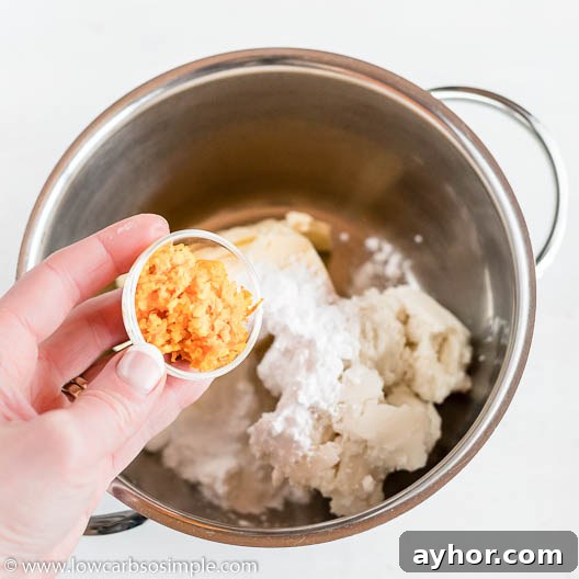 Orange Creamsicle Fudge Recipe: Tangy Orange Vanilla Fudge 7 Grated orange peel | Low-Carb, So Simple