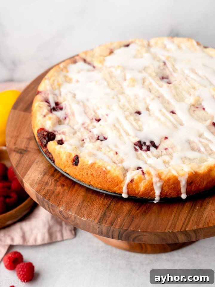 Raspberry Ricotta Cake With Lemon Glaze