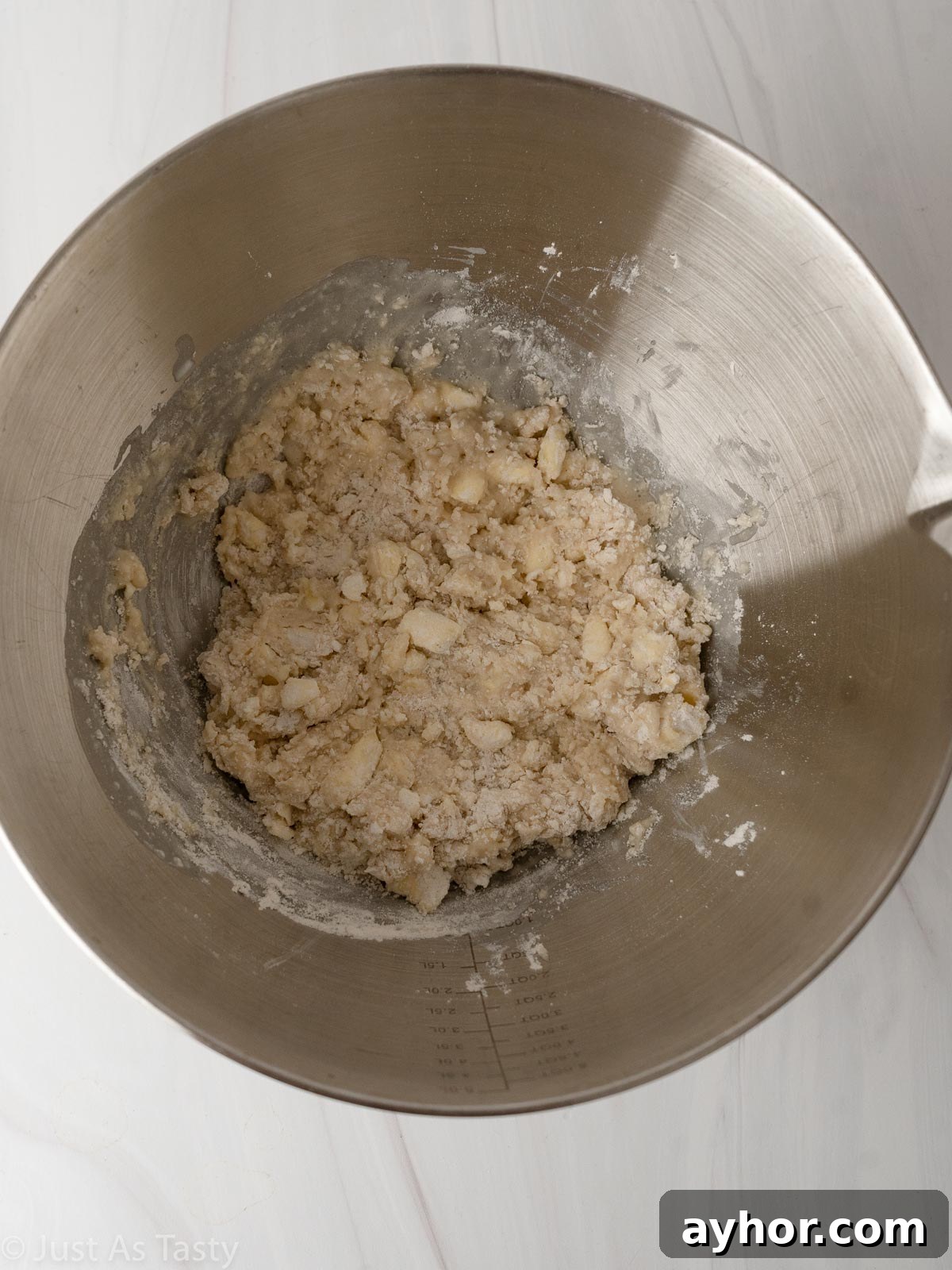 White Chocolate Raspberry Scones Recipe - Tender Morning Treat 7 Scone dough in a bowl.