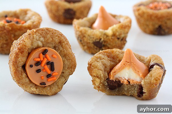 Pumpkin Spice Kiss Cookie Cups