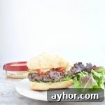 Hummus Stuffed Burger thumbnail