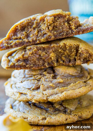 Sand Dollar Cookie Recipe: Crisp Shortbread Cookies Shaped Like Sand Dollars 14 A stack of chewy cookies with one split open to show the soft interior.