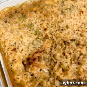 no peek chicken casserole in a dish